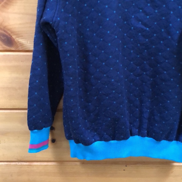 Vintage Gitano Quilted Button Down Cardigan Floral Liner Stripe Cuff Medium M - Picture 4 of 10